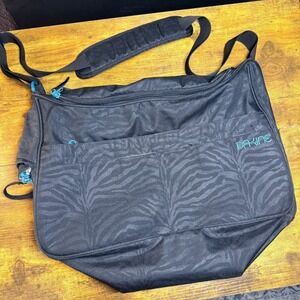 Dakine Messenger Bag Zebra Print Laptop Crossbody Turquoise Accents